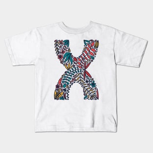 Tropical Letter X Kids T-Shirt